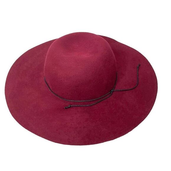 Anna&Ava 100% wool floppy‎ hat One Size burgundy maroon - Picture 4 of 8